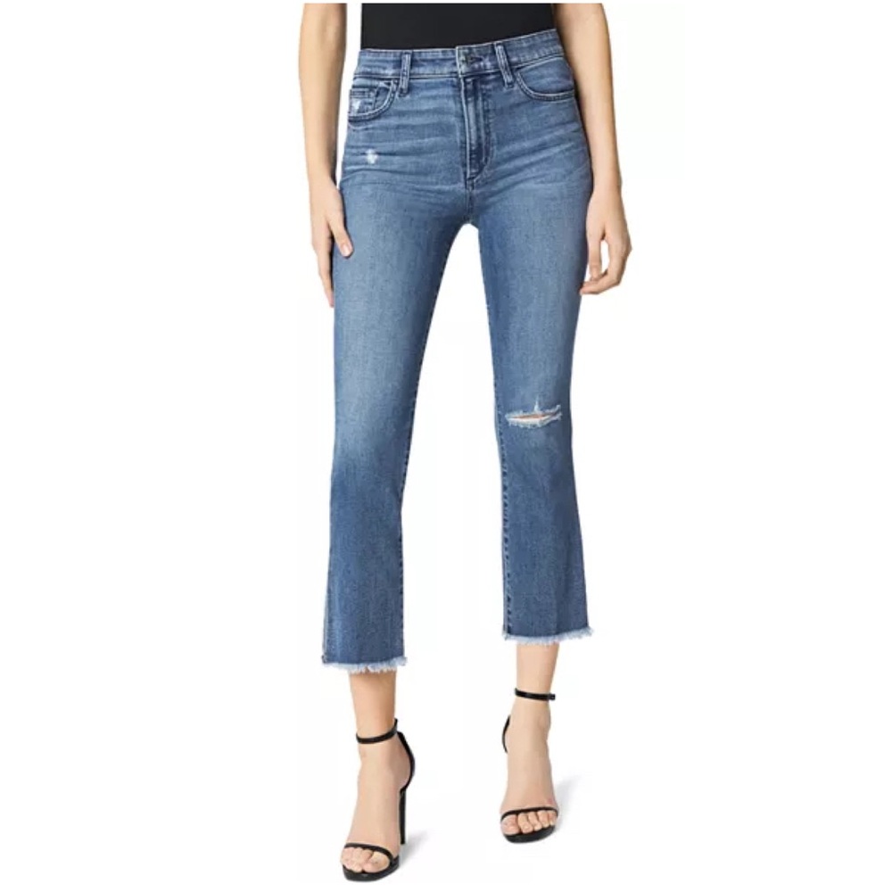 Joe's Jeans ‘The Callie’ Ripped Cropped Jeans / Kickflip Distressed Wash Raw Hem